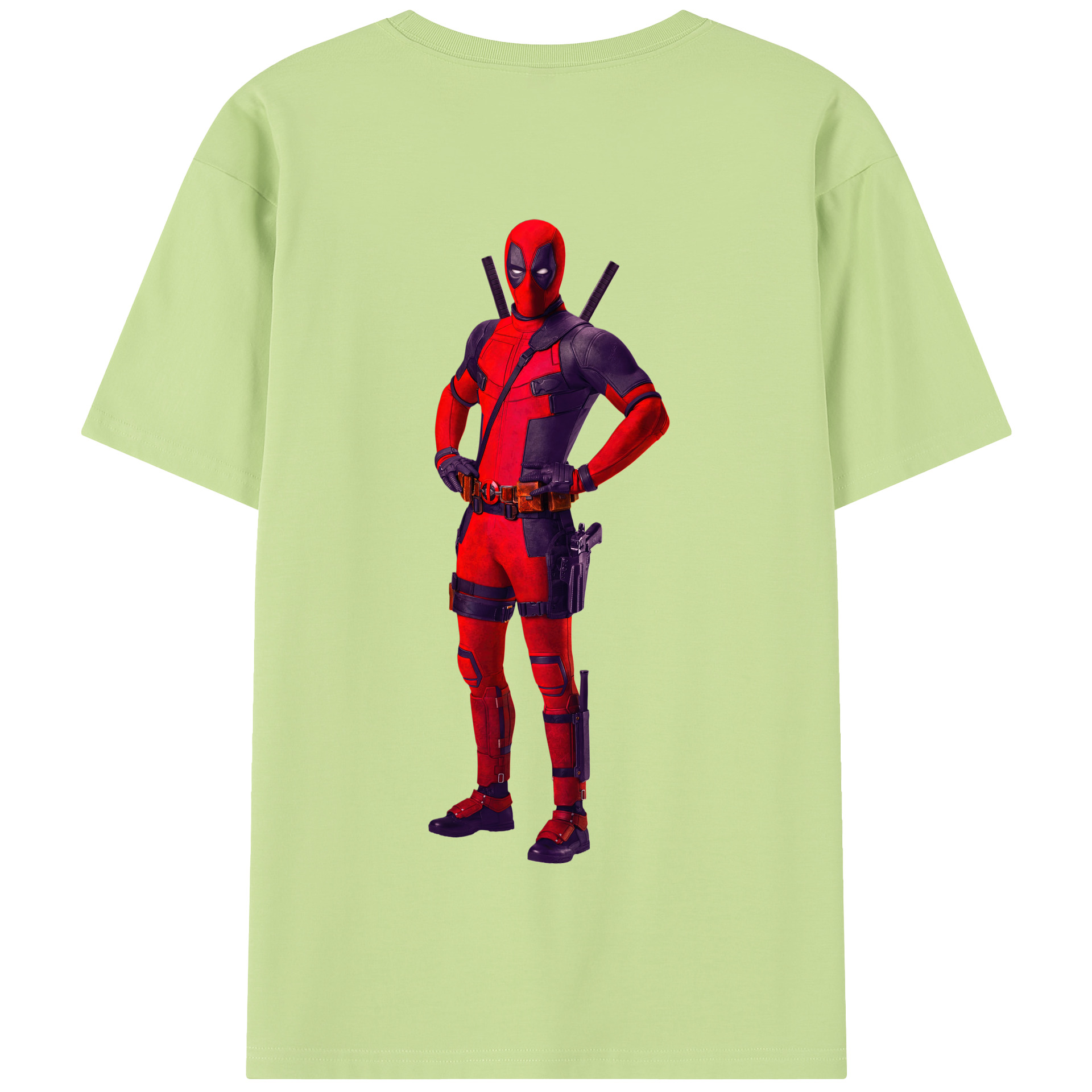 （画像用） Deadpool デッドプール 綿100％半袖Tシャツ（背面プリント）